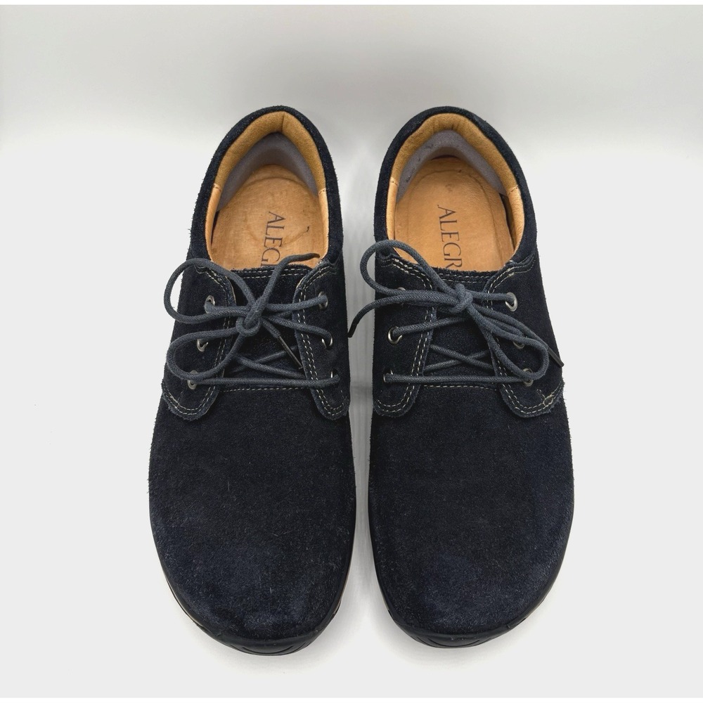 ALEGRIA Am-Ale 613 Shoe Men's Size 41 US 8 Dark Blue Suede Lace Up Comfort - Picture 3 of 9